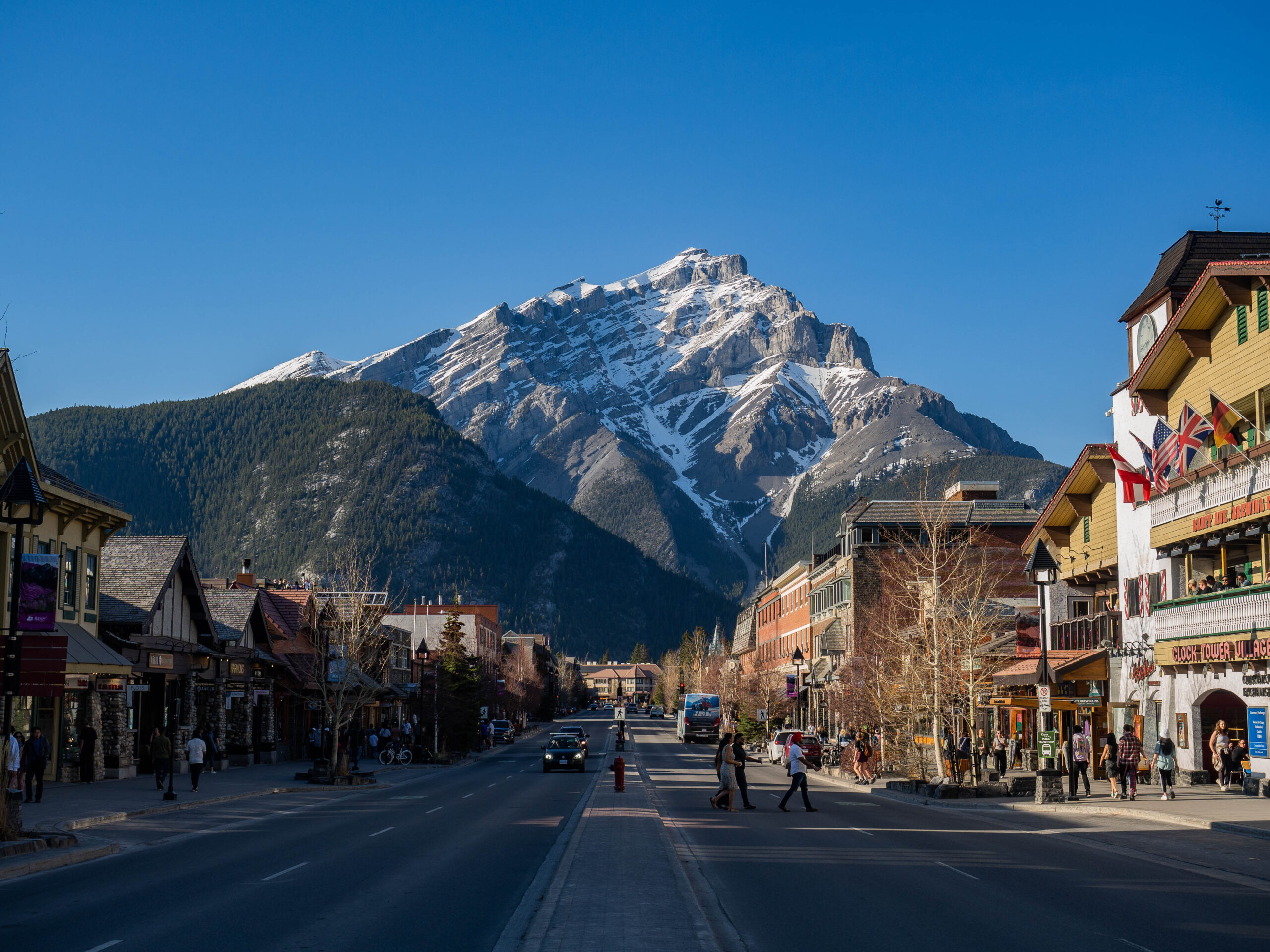 Village de Banff dans les Rocheuses Canadiennes